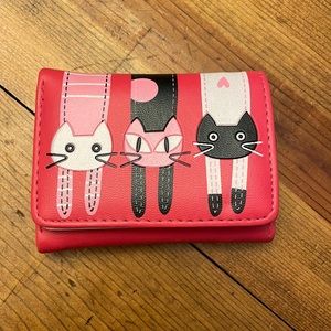 Botusi pink Cats Snap Coin Purse Wallet